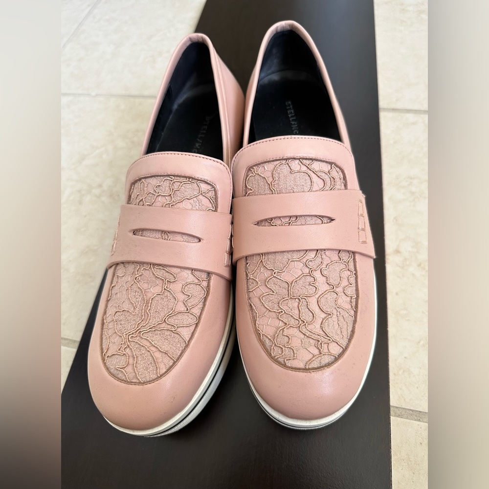 Stella McCartney Binx Stars Slip-On Platform Shoes light pink